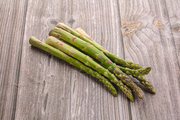 Raw ripe green fresh asparagus