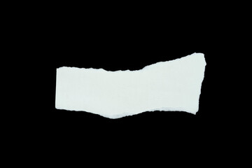 Recycled paper craft stick on a black background. Set of paper torn on black, White paper torn or ripped pieces of paper isolated on black background. - Powered by Adobe