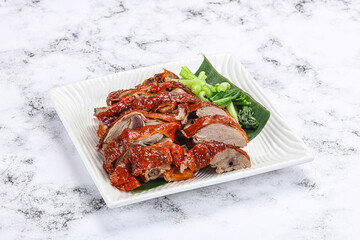 Asian cuisine - roasted duck with skin