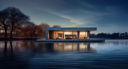 Fototapeta premium house on the water