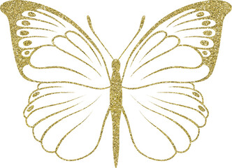 Butterfly Gold Glitter - 636586633