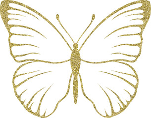 Butterfly Gold Glitter