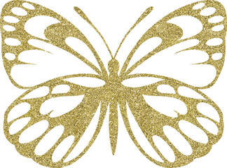 Butterfly Gold Glitter