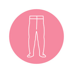 Children's tights black line icon.