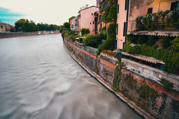 Panoramic view of Verona city with Adige river, Italy - 636589499