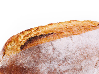 loaf bread isolated on white background