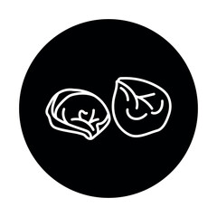 Pelmeni black line icon.