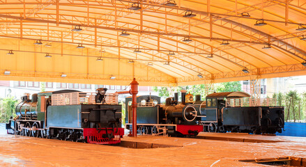 The E Class steam locomotive was restored and repainted in the railway factory.