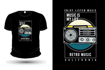 Music Retro Vintage T Shirt Design