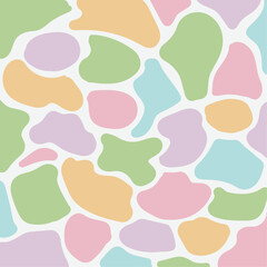 Vector Pastel Colors Various Abstract Shapes Background