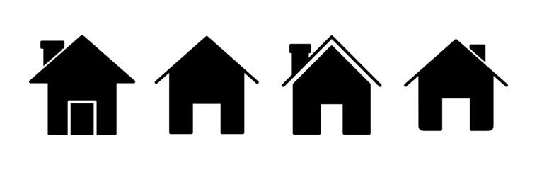 Home icon vector. House vector icon