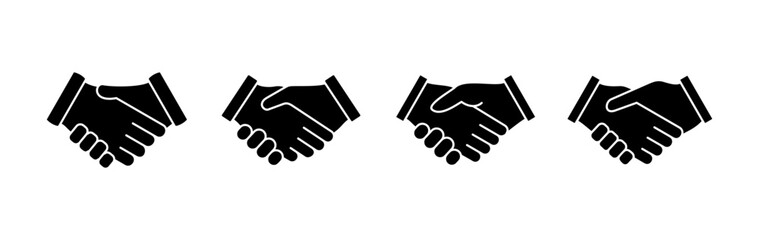 Hand shake icon vector. business handshake. contract agreement. partnership