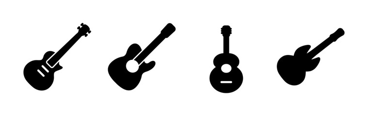 Guitar icon vector. musical instrument sign