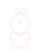 Notebook page with rabbit pattern