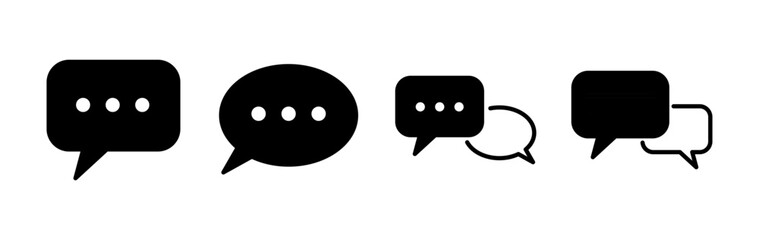Fototapeta premium Chat icon vector. Chat Icon in trendy flat style isolated. Speech bubble symbol