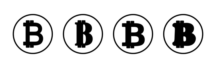 Bitcoin icon vector. payment symbol. Cryptocurrency logo.