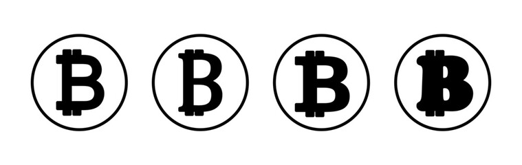 Bitcoin icon vector. payment symbol. Cryptocurrency logo.