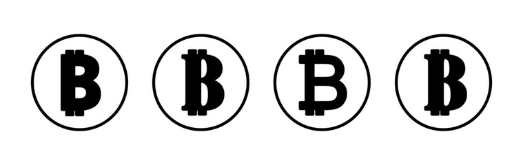 Bitcoin icon vector. payment symbol. Cryptocurrency logo.