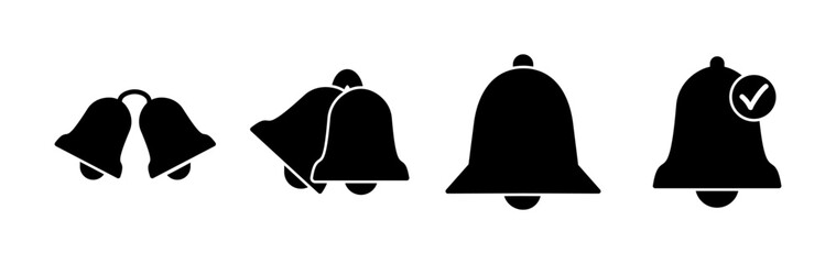 Bell Icon vector in trendy flat style isolated. Notification symbol web site design