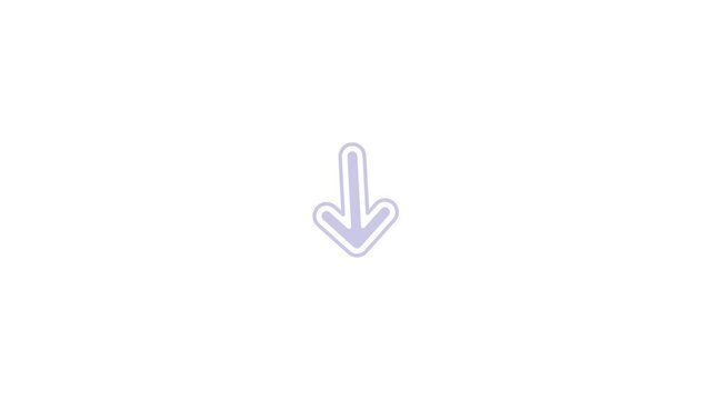 right arrow double coated rotate and flicker