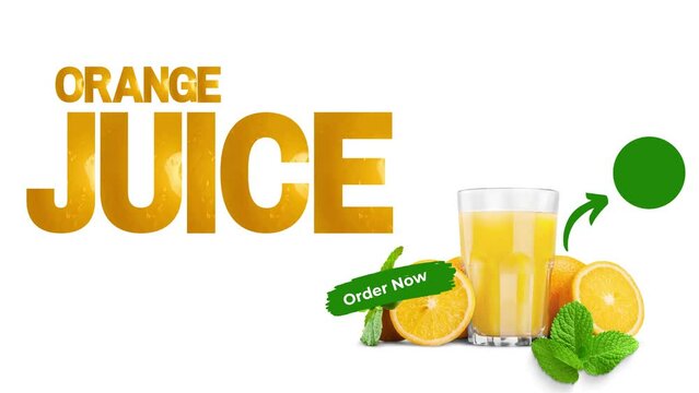 Orange juice ad video, fresh juice and fruits video