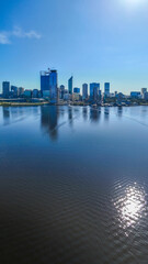 Obraz premium Aerial landscapes above Swan river in Perth, Western Australia