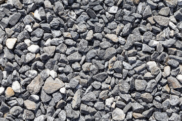 Crushed grey stones