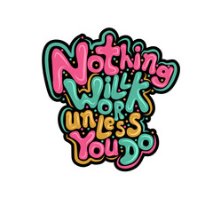 life quotes colorful typography design