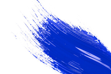blue stroke of the paint brush