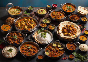 Indian traditional food, Indian masala curry items