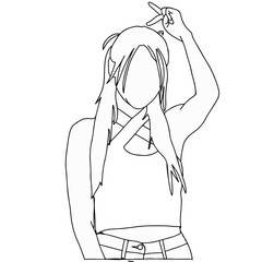 illustration of cute idol kpop vector image