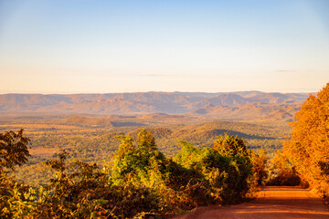 Beautiful Savannah Landscape in center of Brazil.