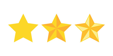Fototapeta premium 3 star with different style icon vector illustration