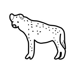 hyena animal doodle