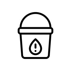 bucket line icon