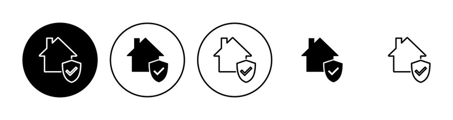 House insurance icon set. house protection icon.