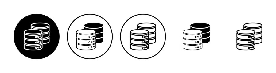 Database icon set. database vector icon