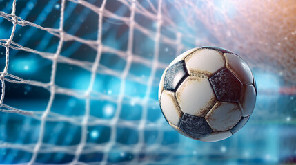 Soccer Ball in Goal Net