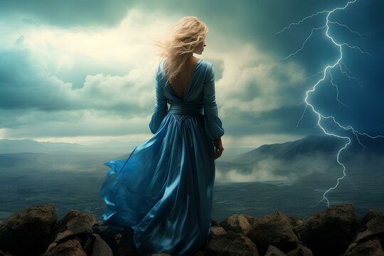 A domineering woman is a sorceress, the mistress of the elements, thunder, lightning and thunderstorms.