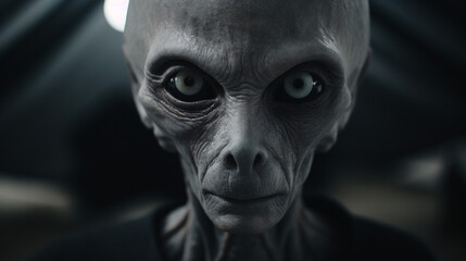Ethereal Visitors: Grey Aliens in Sci-Fi Imagery, generative ai