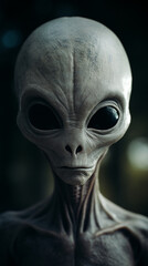 Through Cosmic Pathways: Grey Alien and UFO, Generative AI