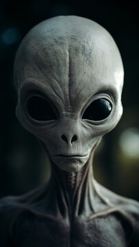 Through Cosmic Pathways: Grey Alien and UFO, Generative AI
