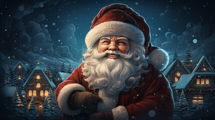 Portrait of happy Santa Claus