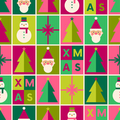 Geometric symbol elements with rectangle pattern for christmas and new year holidays.