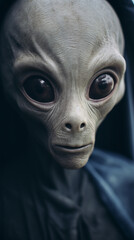 Visions of the Unknown: Grey Alien aboard UFO, generative ai