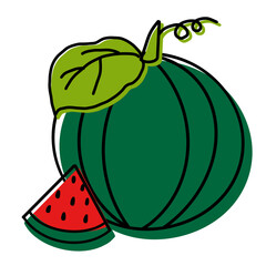 illustration of watermelon
