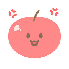 ゆるかわいいりんごちゃん4☆PNG