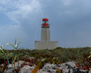 Faro de Sagres en Portugal, vista desde el suelo