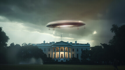Fototapeta na wymiar The Washington Revelation: UFO Incident Unveiled, generative ai