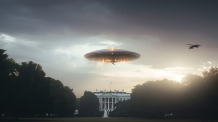 Visitors in the Capital: UFO Over the White House, Generative AI